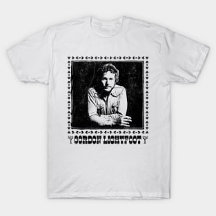 Gordon Lightfoot /\/\ Retro Style Country Fan Design T-Shirt